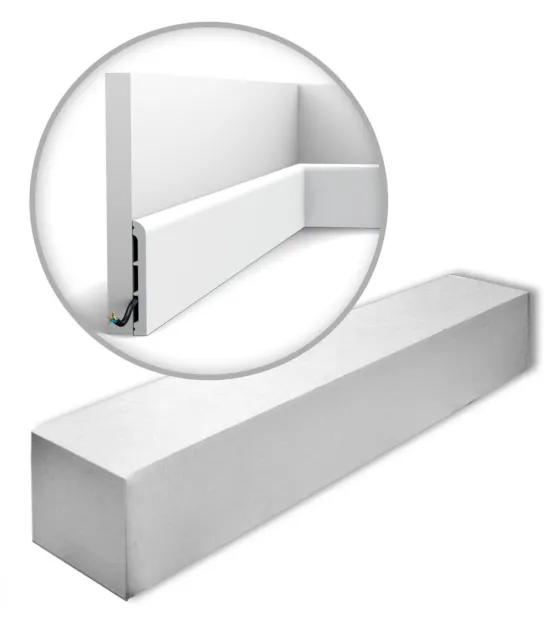 Faldas Orac Decor SX184-RAL9003-caja AXXENT CASCADE 1 caja 20 molduras | 40 m