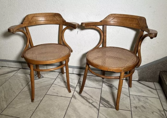 Ein Set 2 Thonet  /Cosmos Antike Schreibtischstuhl Um 1920er