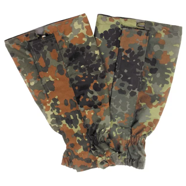 BW Gamaschen flecktarn Nässeschutzgamaschen Regenschutz atmungsaktiv NEU