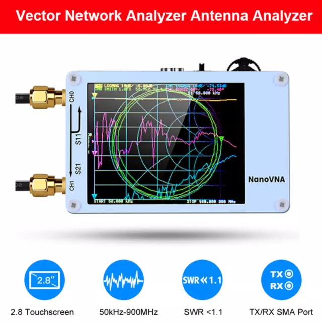 Nano VNA 400mAh Battery TouchScreen NanoVNA-H4 Network Vector Antenna Analyzer