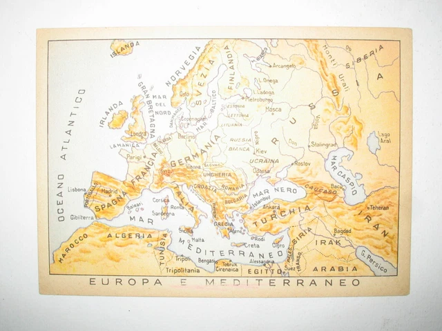 Franchigia Militare:carte Geografiche Europa E Mediterraneo-Vg-+Timbri Posta 110