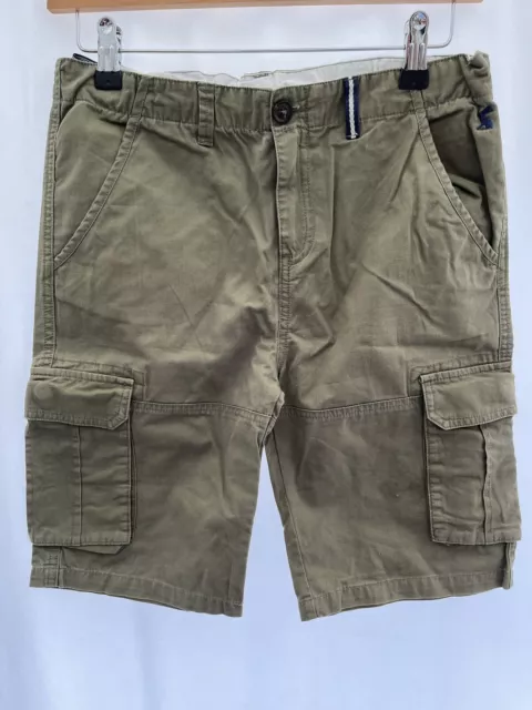 Pantaloncini cargo verde ragazzo joule cachi taglia 11/12 anni tasche di cotone bambini