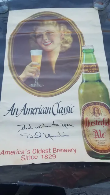 Yuengling Chesterfield Ale Signed Poster 24x36