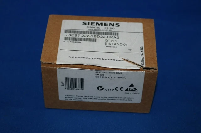 NOUVEAU SIEMENS 6ES7222-1BD22-0XA0 SIMATIC S7-200 sortie numérique EM222...