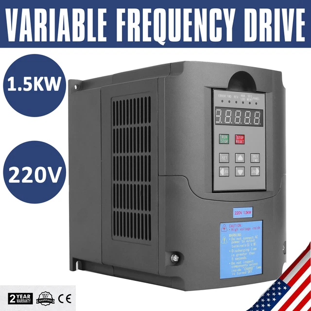 220V 1.5KW VARIABLE Frequency Drive Inverter CNC VFD VSD 1 To 3 Three ...