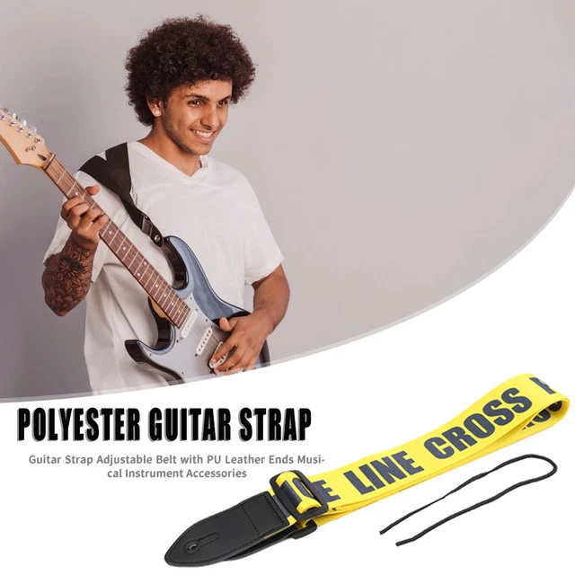 Guitar Strap Belt for Acoustic Electric Guitar Instrument Parts (Yellow)