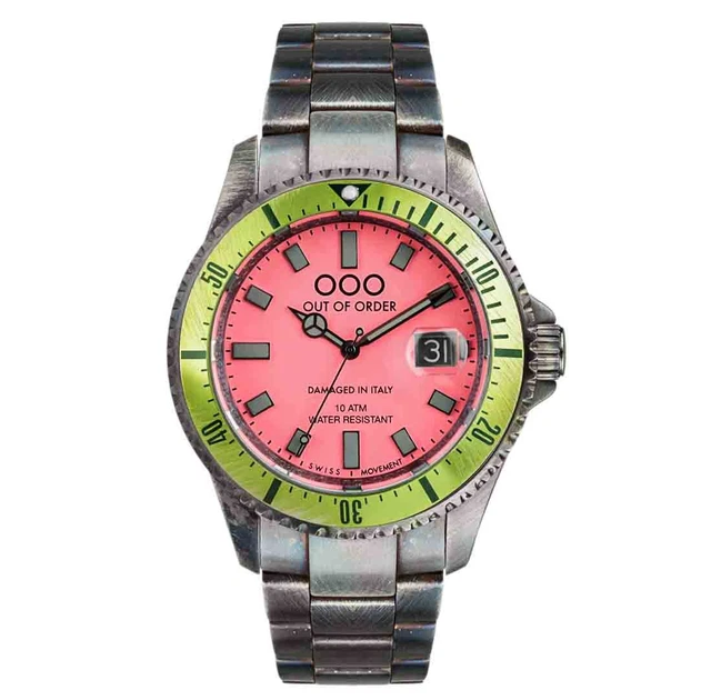 Montre Out Of Order CASANOVA CAPITANO Acier Quartz Blanc Bleu Date - Unisexe, étanche 100m, Neuve Avec étiquettes