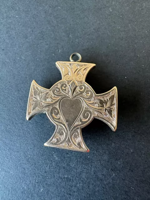 A Victorian Rolled Gold Jerusalem Cross Locket