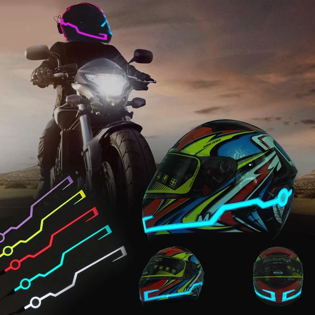 3 Modes Motorcycle Helmet LED Night Safety Warn Light Strip Signal Decor Z1Q0