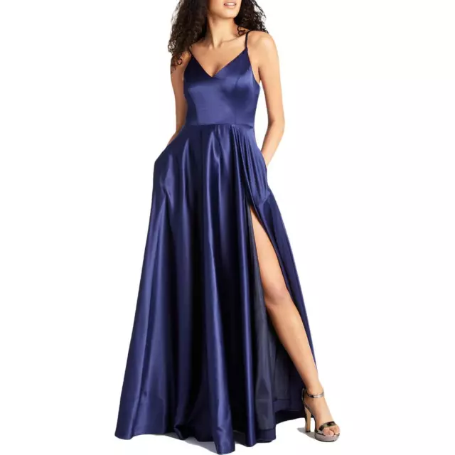 B. Darlin Womens Satin Long Formal Evening Dress Gown Juniors BHFO 4253