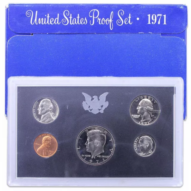 1971 S PROOF Set in Original Box US Mint (5 Coin Set)