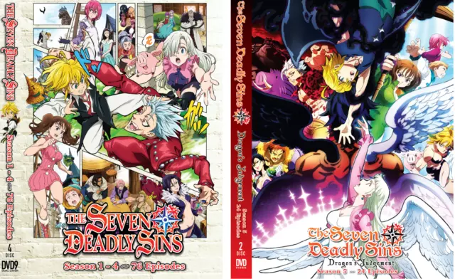 Anime DVD The Seven Deadly Sins Season 1-5 + 2 Movies + 2 OVA +