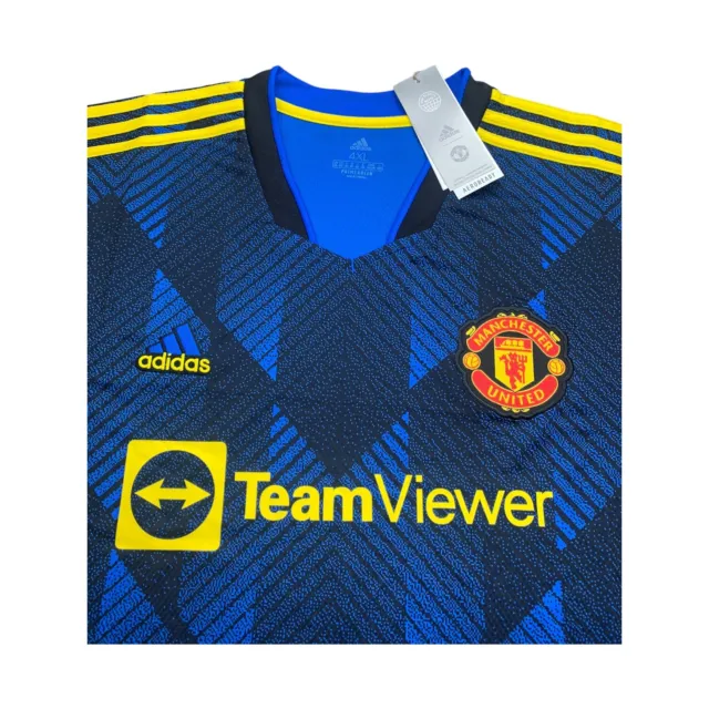Manchester United Fußball Trikot Gr. 4XL XXXXL 2021-2022 Third Adidas Jersey