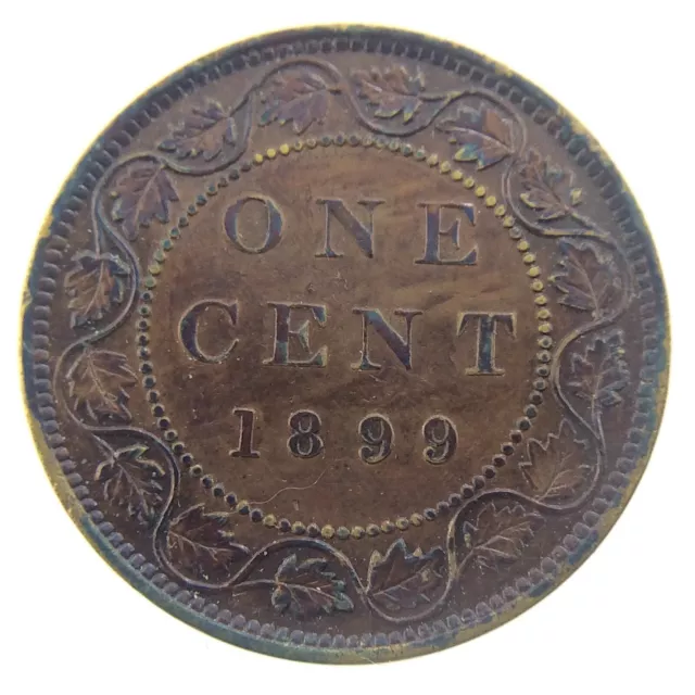 1899 Canada One 1 Cent Large Copper Penny Circulated Victoria Coin R131