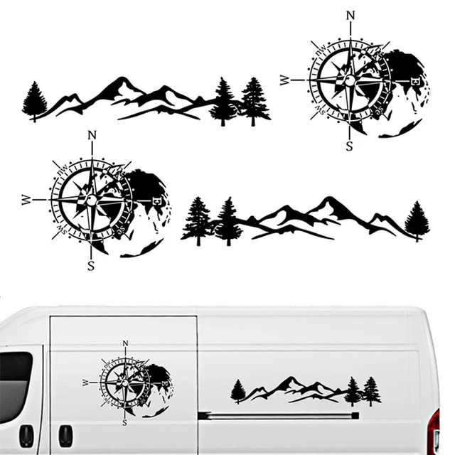 Adesivo auto albero di montagna unico per camion camper impermeabile e protezion