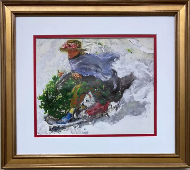 Jamie Wyeth "Stealing Holly From the Irenee" CUSTOM FRAMED Art Andrew Holiday