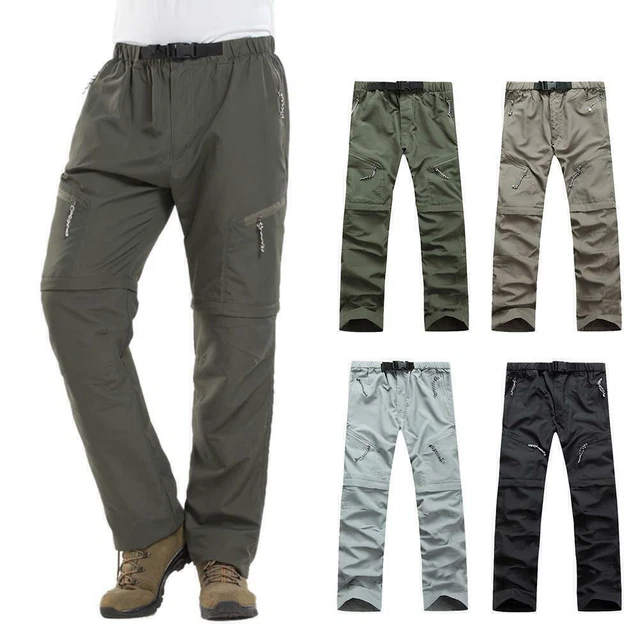 Pantaloni da lavoro da combattimento merci rimovibili con cerniera da uomo camminata escursioni pantaloni casual*