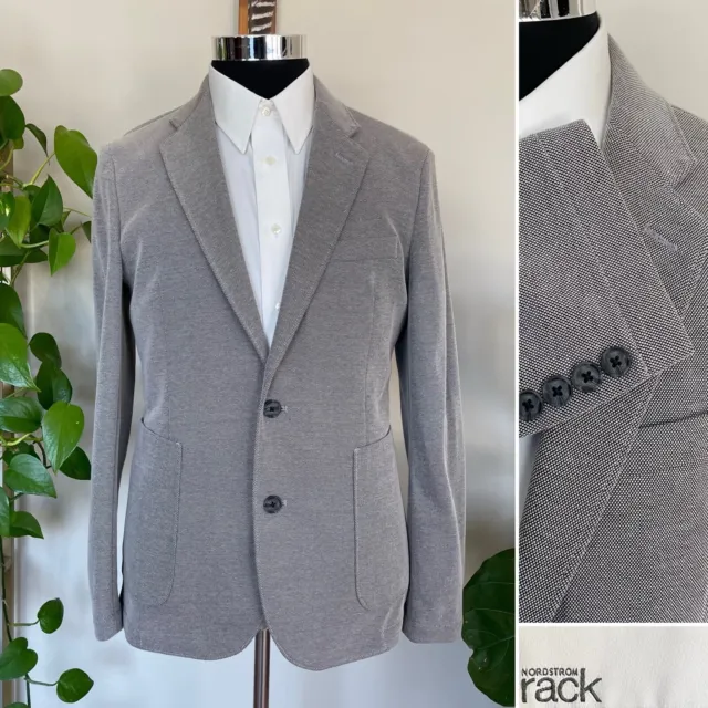 Nordstrom Slim Mens Two Button Blazer Cotton Blend Sport Coat Jacket Size 40R
