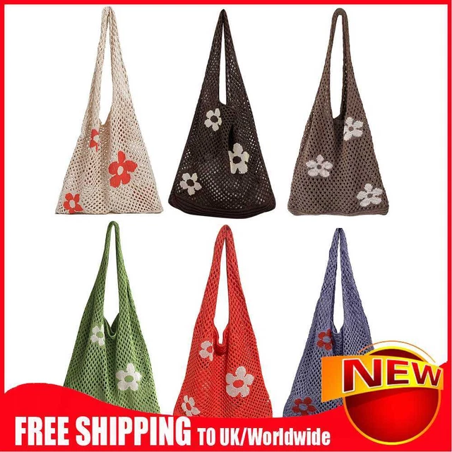 Borsa portatile per la spesa in rete fiorita conservazione frutta verdura borse ecologiche