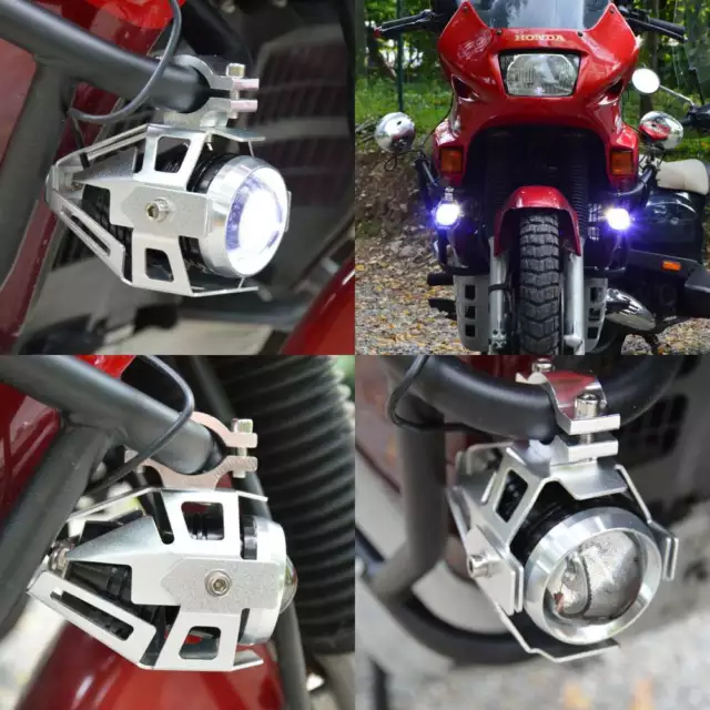 Coppia Faretti Supplementari Argento Led 15W Harley Davidson V-Rod Electra Glid 2