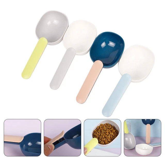 Cuchara para comida animal taza medidora para comida para perros mascota pala resina