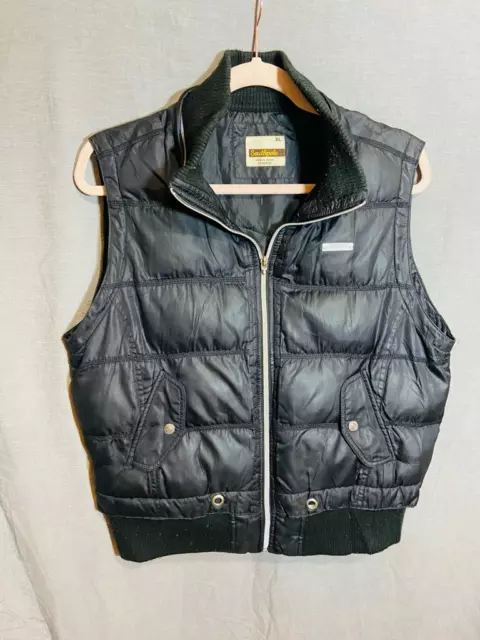 Southpole Puffer Vest Womens XL Black Zip Up Pockets Lined Mock Neck Jacket
