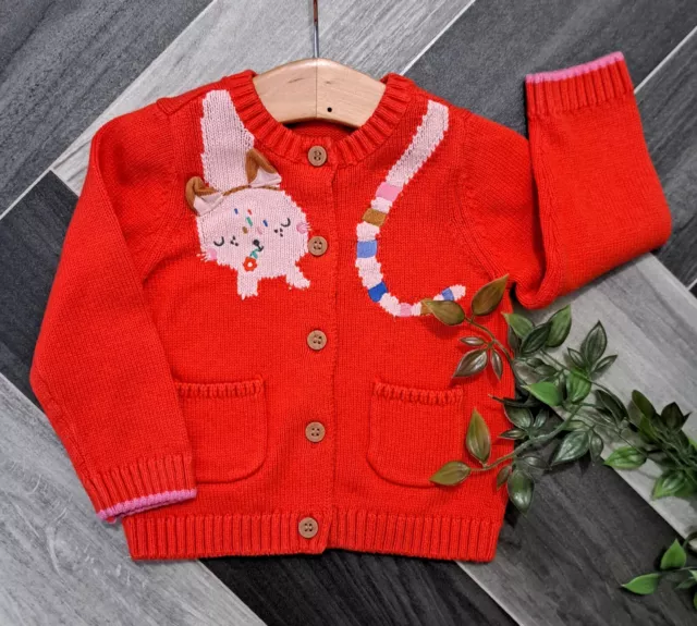 Baby Girl 9-12 Months Mothercare Chunky Knit Cardigan Immaculate
