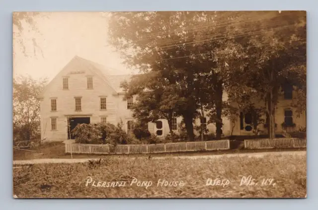 Pleasant Pond House WELD Maine RPPC Antique Real Photo Postcard AZO ~1910s