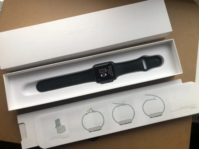 Apple iWatch Series 1 42mm with Official Box and Black Strap - See Description