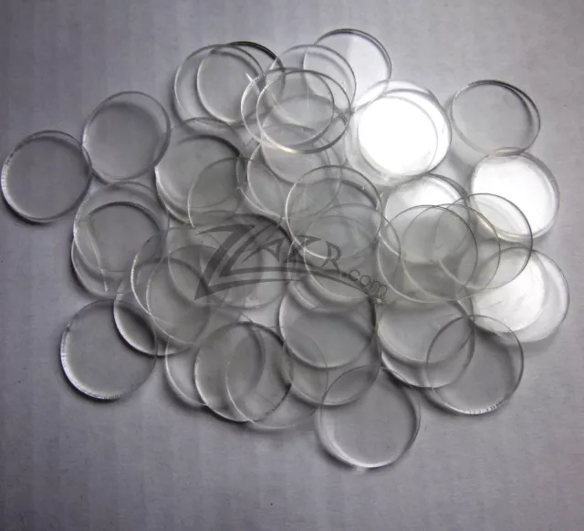 (100) 1"x1/16" Acrylic Circles Disc Clear Plastic Plexiglass Clear Base ON SALE! 3