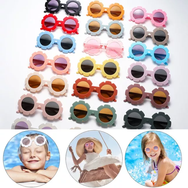 Eyewear Outdoor Product Flower Shape Vintage Children Sunglasses Sun Glasses