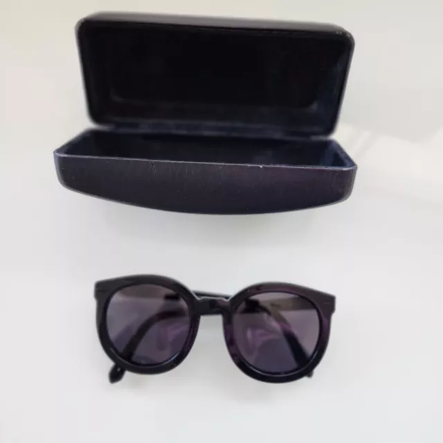 Karen Walker Super Duper Strength Sunglasses 08806011 (Black) Cat Eye with case