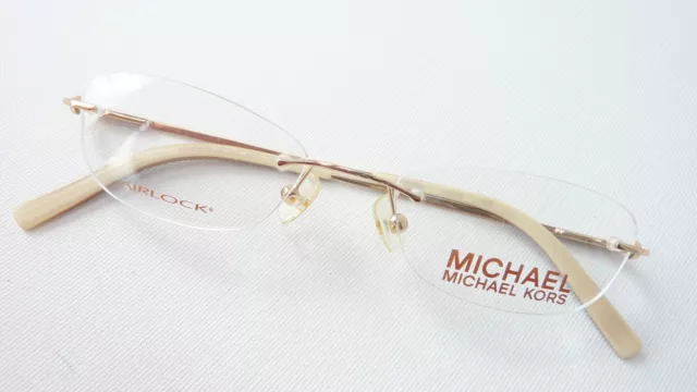 Michael Kors Randlos Brille Brillengestell ohne Rand gold Designer Damen Gr. S.