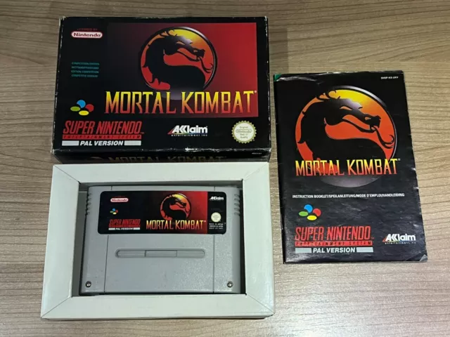 Super Nintendo SNES Game - MORTAL KOMBAT - Complete Retro Rare Collectible