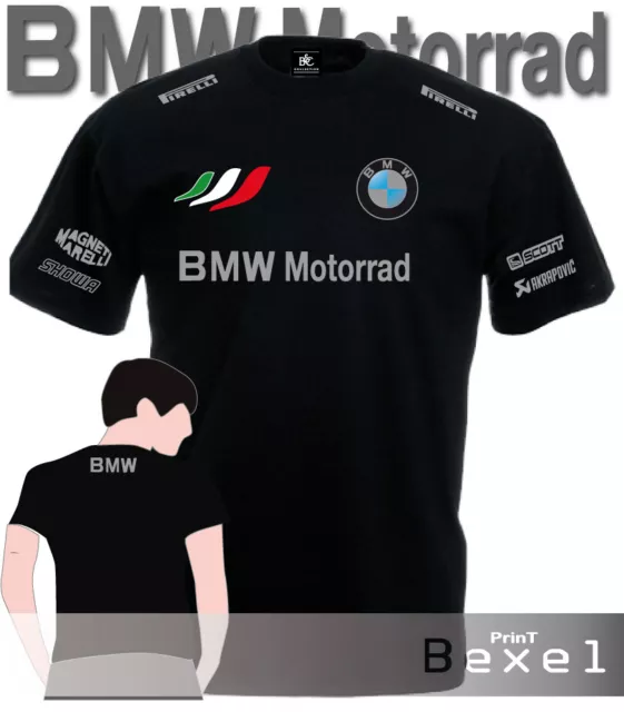 T Shirt Printed Bmw Motorrad 2 Motobike Racing Motorcycle Maglia Team Cotone cln