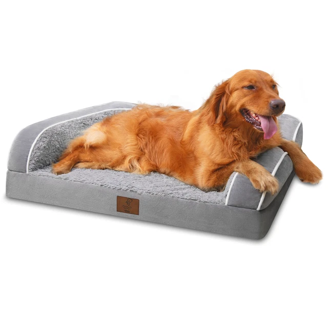 Shape C Super Soft Dog Bed Orthopedic Memory Foam Pet Sofa for Large X-Large Dog