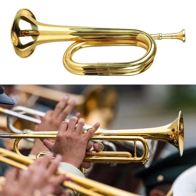 Trompette Bugle Durable Orchestre Musique Instrument Cavalerie Trompette École Bande Orchestre Musique Enfants Adolescents pour les Étudiants Débutants