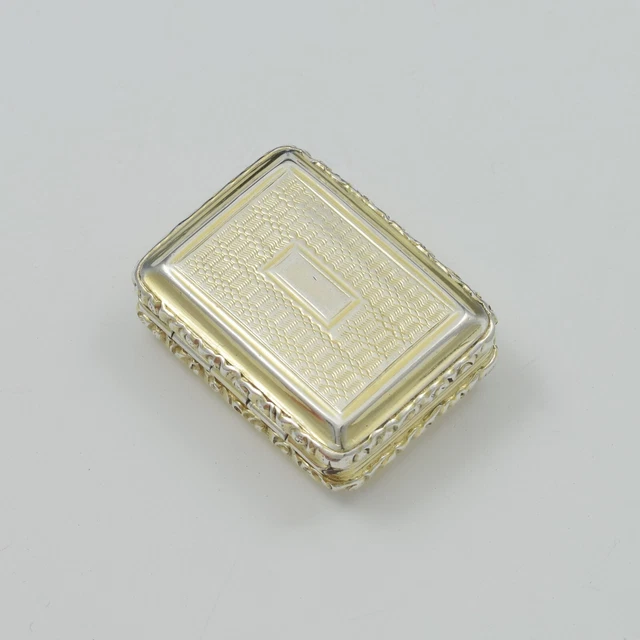Georgian Silver Gilt Vinaigrette Antique George IV