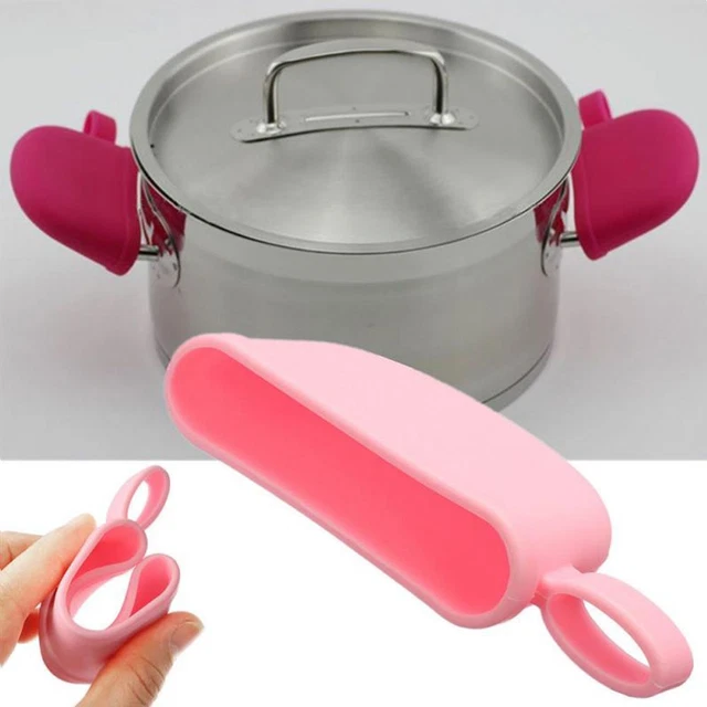 Holder Non Stick Insulation Clips Heat Resistant Pot Handle Cover Silicone Lid