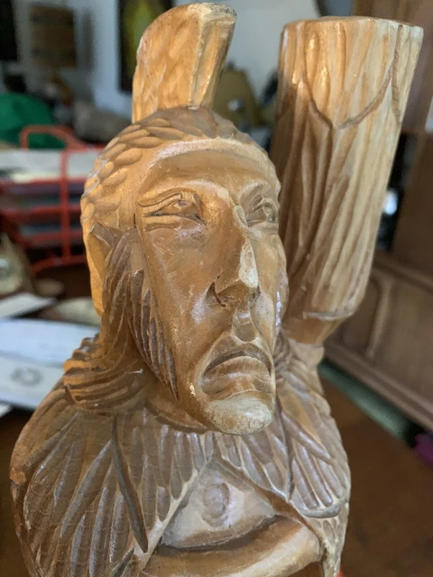 King Kamehameha Milo Wood Sculpture Figurines Hawaiian