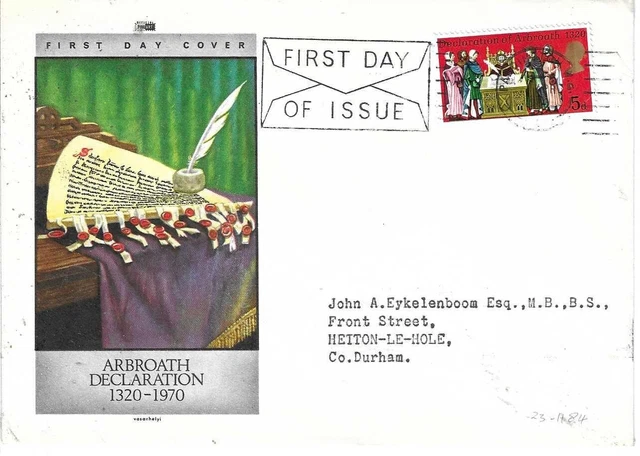 G.B. -Declaration of Arbroath --FDC 01.04.70 (23-1184)-Paddington Postmark