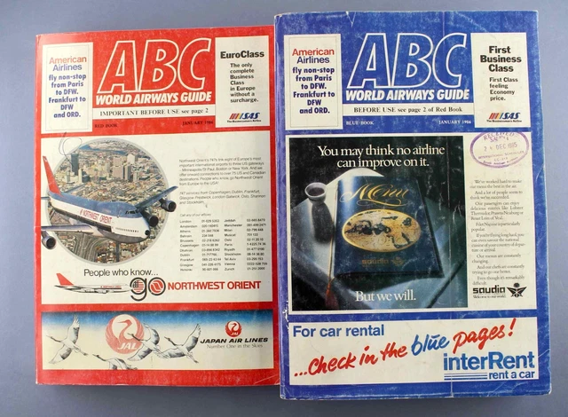 ABC WORLD AIRWAYS Guide January 1986 Airline Timetable Tarom Balkan ...