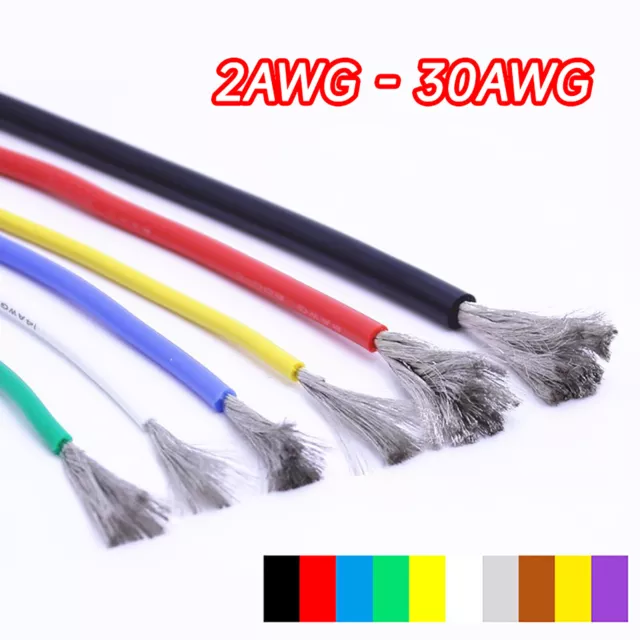 Flexible Silicone Wire Cable 2/4/6/7/8/10/12/14/15/16/18/20/22/24/26/28/30 AWG