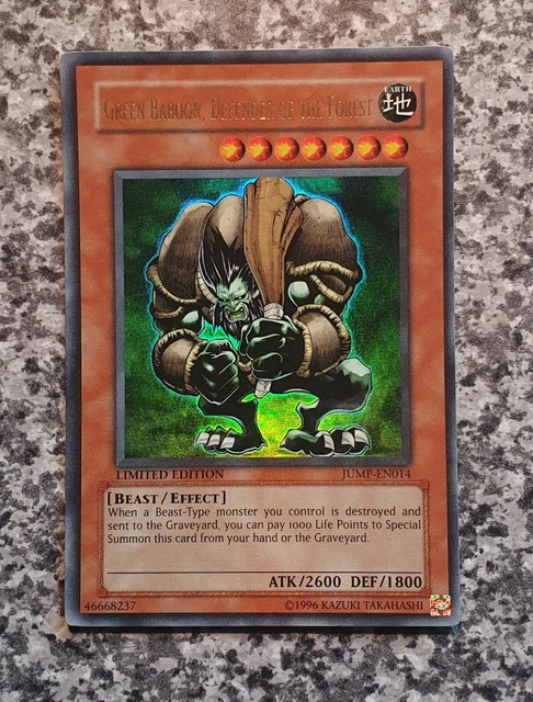 YUGIOH JUMP-EN014 GREEN Baboon, Defender of the Forest Ultra Limited Promo  2007 47.85 - PicClick UK