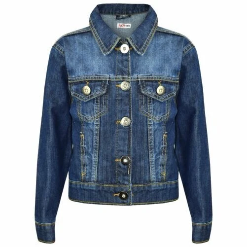Bambine Giacche Designer Jeans Stile Moda Jeans Blu Giacca Cappotti 3-13 Anni
