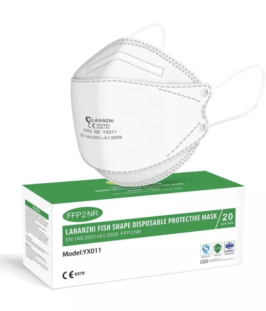 LAIANZHI 20 Pack FFP2 Mask, Disposable Face Mask, Individually Wrapped respirato