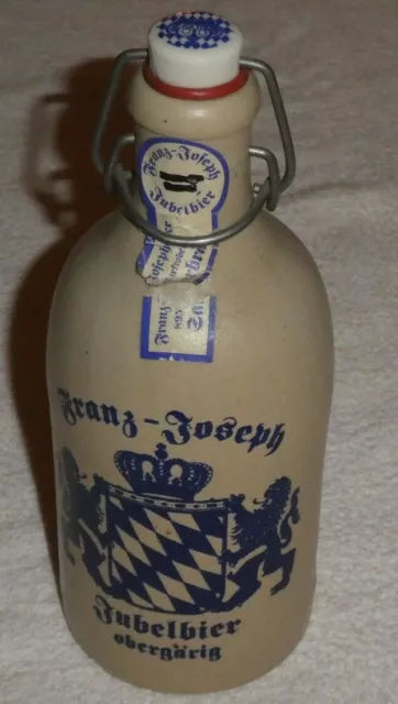 Bierflasche Steingut Franz-Joseph Jubelbier obergärig für Sammler oder Deko    1