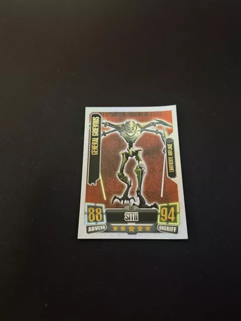 Star Wars Force Attax Serie 2 Clone Wars LE3 General Grievous Limitierte Auflage