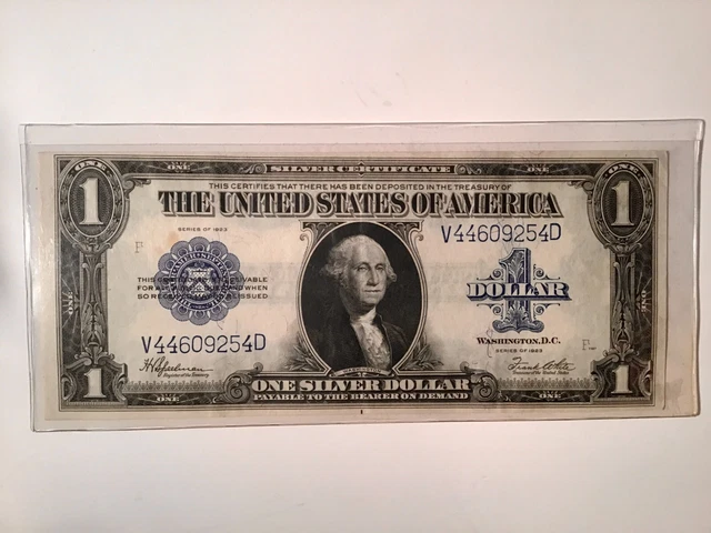 1923 $1 One Dollar Horse Blanket Silver Certificate Large Note