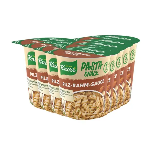 Knorr pasta snack fungo panna salsa piatto pasta piatto pronto 8 x 63 g NUOVO MHD 1/24